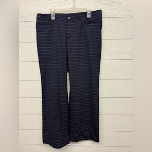 Banana Republic Logan Crop Wide Leg Navy with white stripes Pants size 6